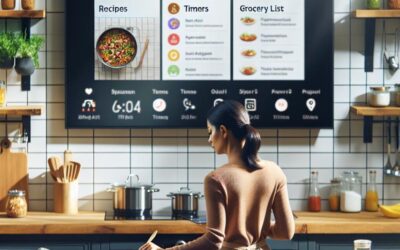 Schermi smart in cucina: ricette, timer e liste della spesa